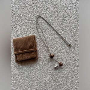 ** Rare** GUCCI silver and bamboo necklace